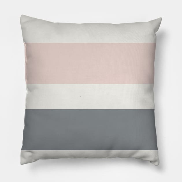 A world-class pot-pourri of Very Light Pink, Grey, Gray (X11 Gray) and Lotion Pink stripes. Pillow by Sociable Stripes