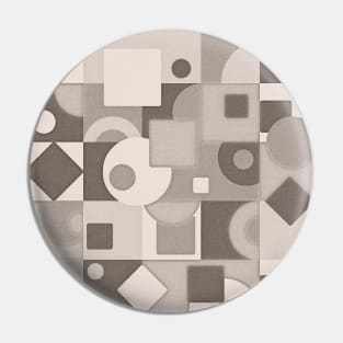 Cubism Art Style Square Shape Halftone Seamless Pattern Pin