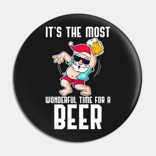 santa claus drinking beer wonderful time1 Pin