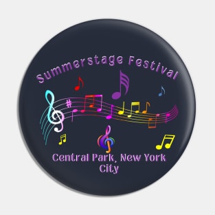 Summer Stage Festival Central Park New York Pin