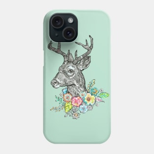 Floral Deer - 1. Phone Case