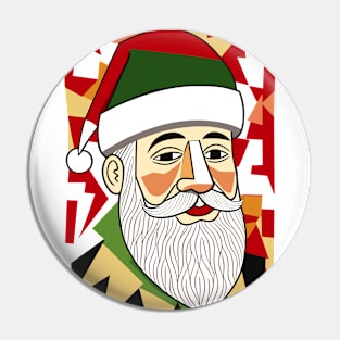 Portrait of Santa Claus Pin