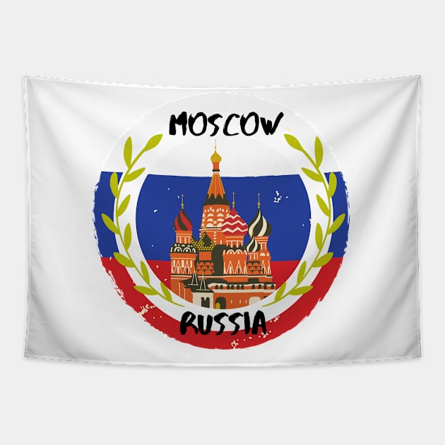 Moscow Russia St. Basil’s Cathedral Tapestry by Gulldio