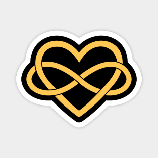 Polyamory Gold Infinity Heart Magnet