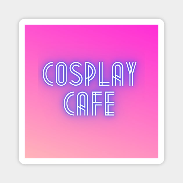 Cosplay Cafe logo (pink) Magnet by Phoenix Sisters Cosplay