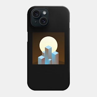 Geometric  City skyscrapers Phone Case