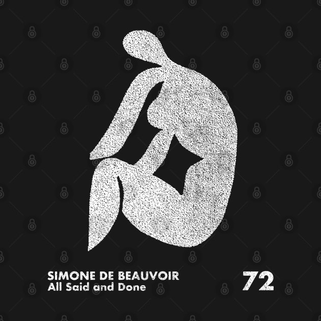 All Said and Done / Simone de Beauvoir / Minimalist Artwork Design by saudade