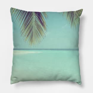 Tropical summer beach vacation Pillow