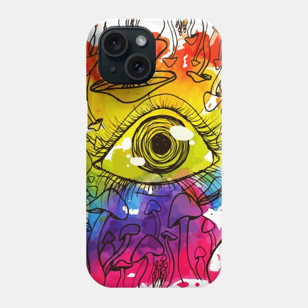 Mushroom Spectrum Phone Case by Jan Grackle