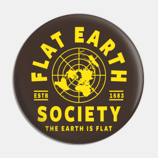 FLAT EARTH SHIRT, FLAT EARTH SOCIETY T-SHIRT, FLAT EARTHER Pin