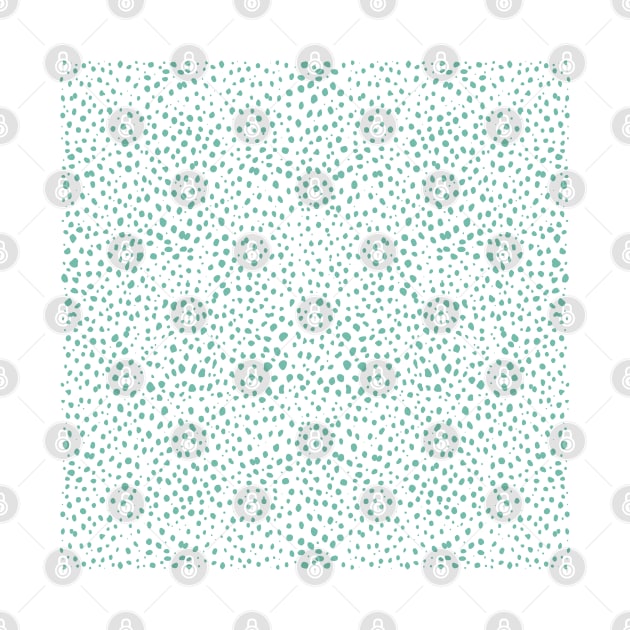 Dalmatian Green Minimal Spots - Polka Dots by sorbetedelimon