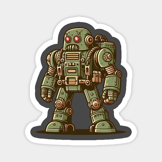 Worl War 2 tank Robot Magnet by nerd.collect