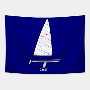 Laser Sailboat Tapestry