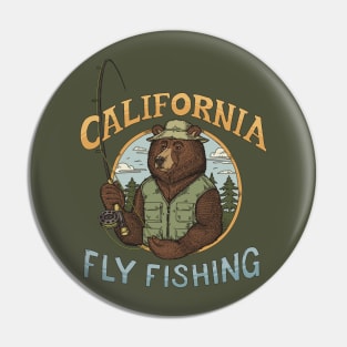 California Grizzly Bear Fisher Pin