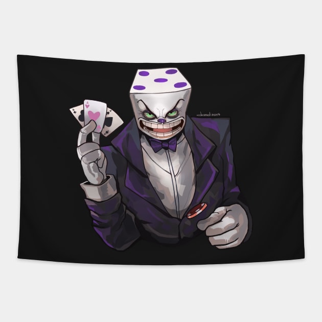 King Dice Tapestry by danddurand