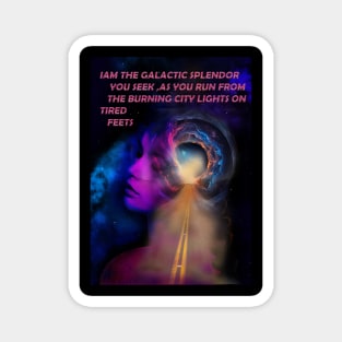 deep girl galaxy quote Magnet