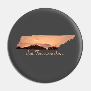 That Tennessee Sky Sunset Orange Pin