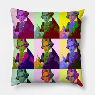 Ludwig Van Beethoven Pop Art Pillow