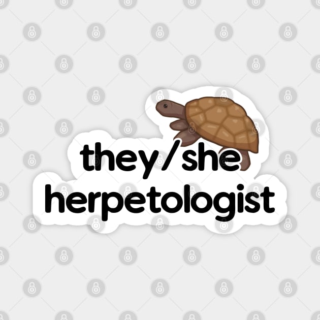 They/She Herpetologist - Turtle Design Magnet by Nellephant Designs