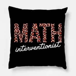 Math Interventionist leopard Cute Fall Autumn Thanksgiving Pillow