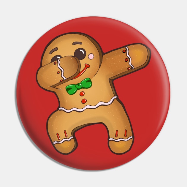 Dabbing Gingerbread Man Pin by zeno27