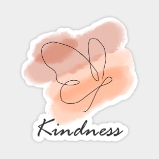 Kindness one line butterfly, inspirational meanings Magnet