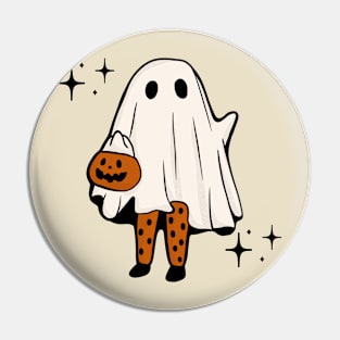 Cute Trick or Treat Ghost Pin