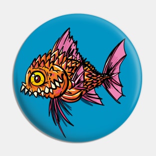 Ugly Piranha Fish Pin