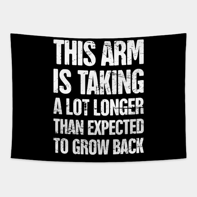 Funny Amputated Missing Arm Amputee Gift Tapestry by MeatMan