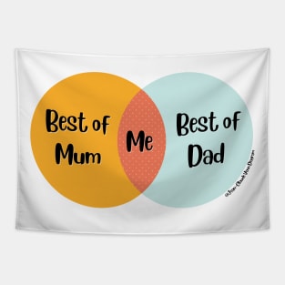 Venn Diagram Best of Mm Best of Dad = Me Tapestry