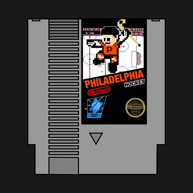 Philadelphia Hockey 8 bit cartridge design by MulletHappens