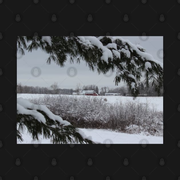 Winter Barn in the Distance by JossSperdutoArt
