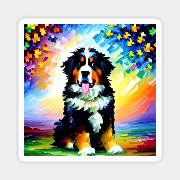 Bernese Mountain Dog 4 Magnet by ArtistsQuest