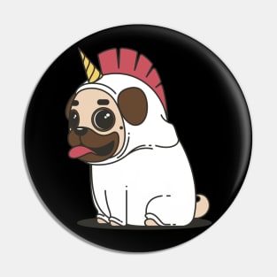 The cute Unicorn-Pug Pin