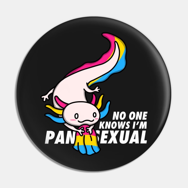 No One Knows I'm Pansexual Pin by Luna Illustration