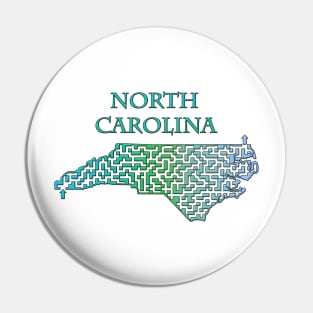 State of North Carolina Colorful Maze Pin