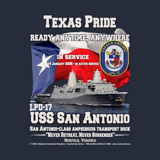 USS San Antonio LPD-17 amphibious transport dock T-Shirt