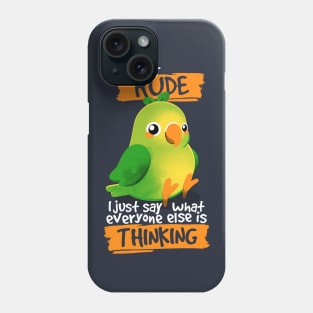 Rude parrot Phone Case