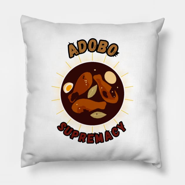 adobo supremacy filipino food Pillow by Moonwing