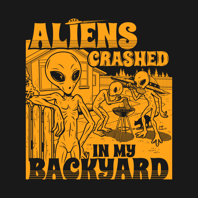 Funny Original Aliens Vintage Backyard Extraterrestrial Party by Originals By Boggs