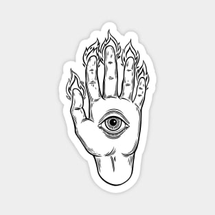 Mysterious Eye. Magic Hand Magnet