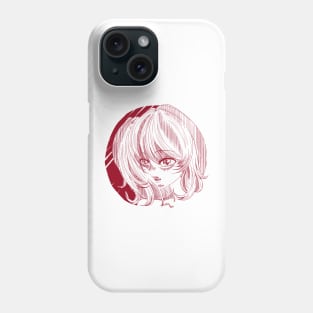 Anime Girl Yandere - Blood Red Phone Case