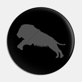 Lion Gray Pin