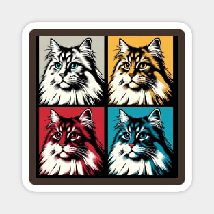 Siberian Cat Pop Art - Cat Lovers Magnet