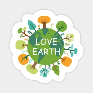 Love Earth Green Trees Funny Shirt For Men Women Magnet