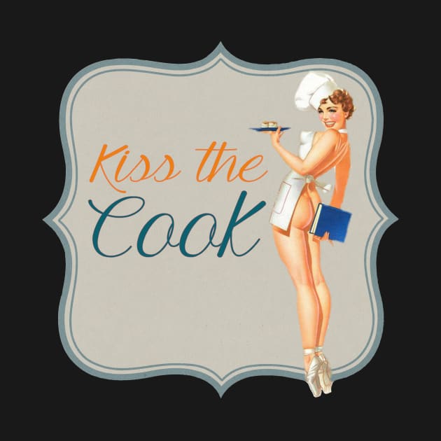 Kiss The Cook Vintage 1940's 50's Sexy Pin-up Girl Retro Art by twizzler3b