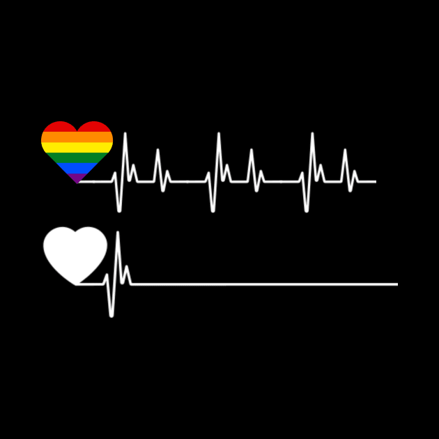 LGBT Heartbeat , Heartbeat lgbt , LGBT heartbeat LGBT rainbow heartbeat gay and lesbian pride , LBGT Gift Heartbeat Pride by hijazim681