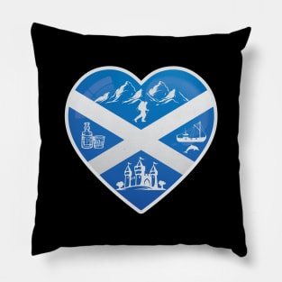 I Love Scotland Castle Whisky Hiking Highlands Pillow