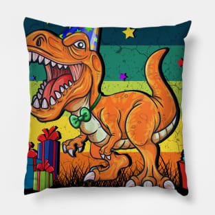 Kids Three Rex 3rd Birthday Gifts 3 Years Old Pillow