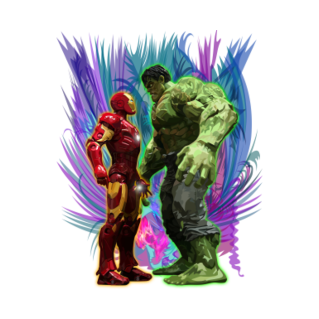 red vs green Hulk TShirt TeePublic